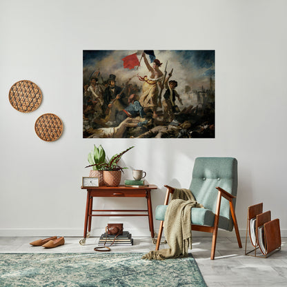 Poster orizzontale staccabile e attaccabile "LA LIBERTÀ GUIDA IL POPOLO"