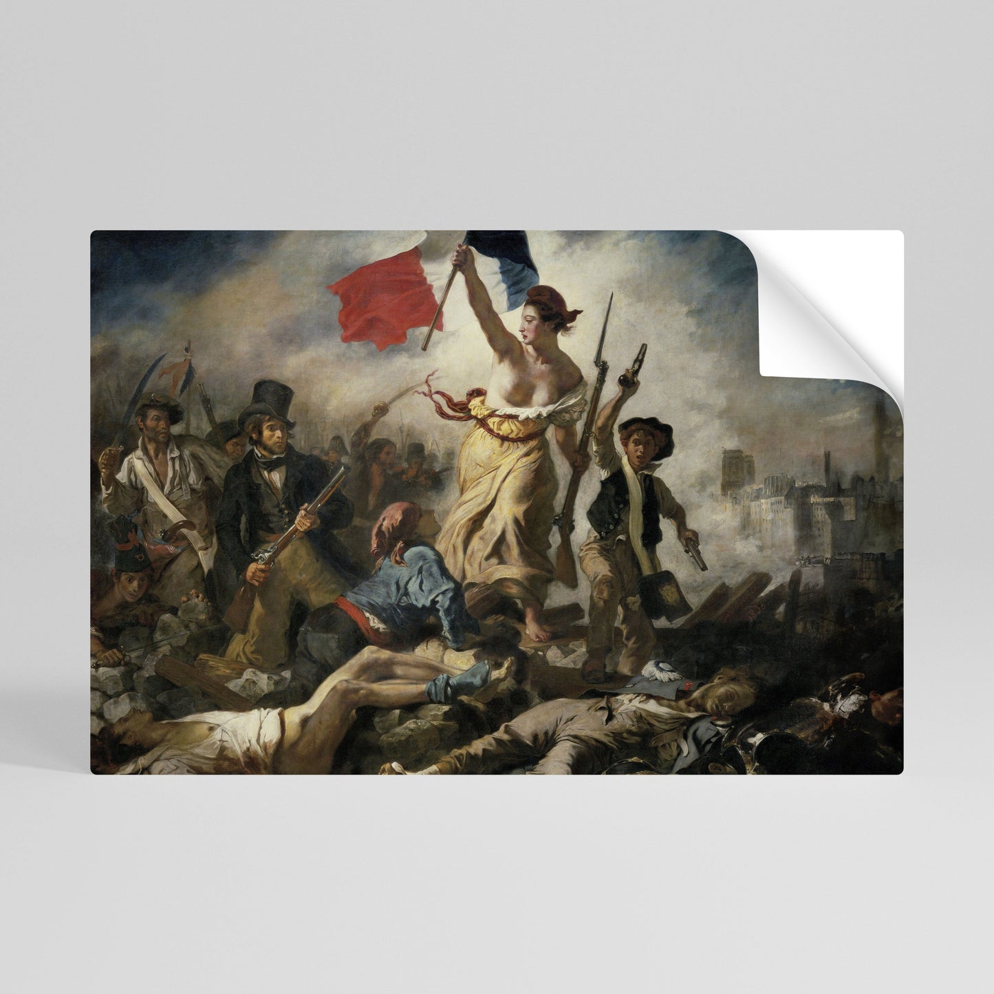 Poster orizzontale staccabile e attaccabile "LA LIBERTÀ GUIDA IL POPOLO"