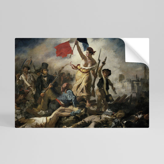 Poster orizzontale staccabile e attaccabile "LA LIBERTÀ GUIDA IL POPOLO"