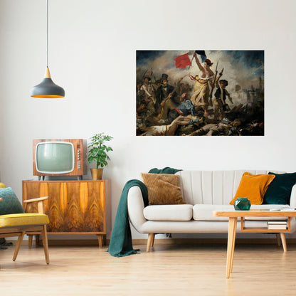Poster orizzontale staccabile e attaccabile "LA LIBERTÀ GUIDA IL POPOLO"