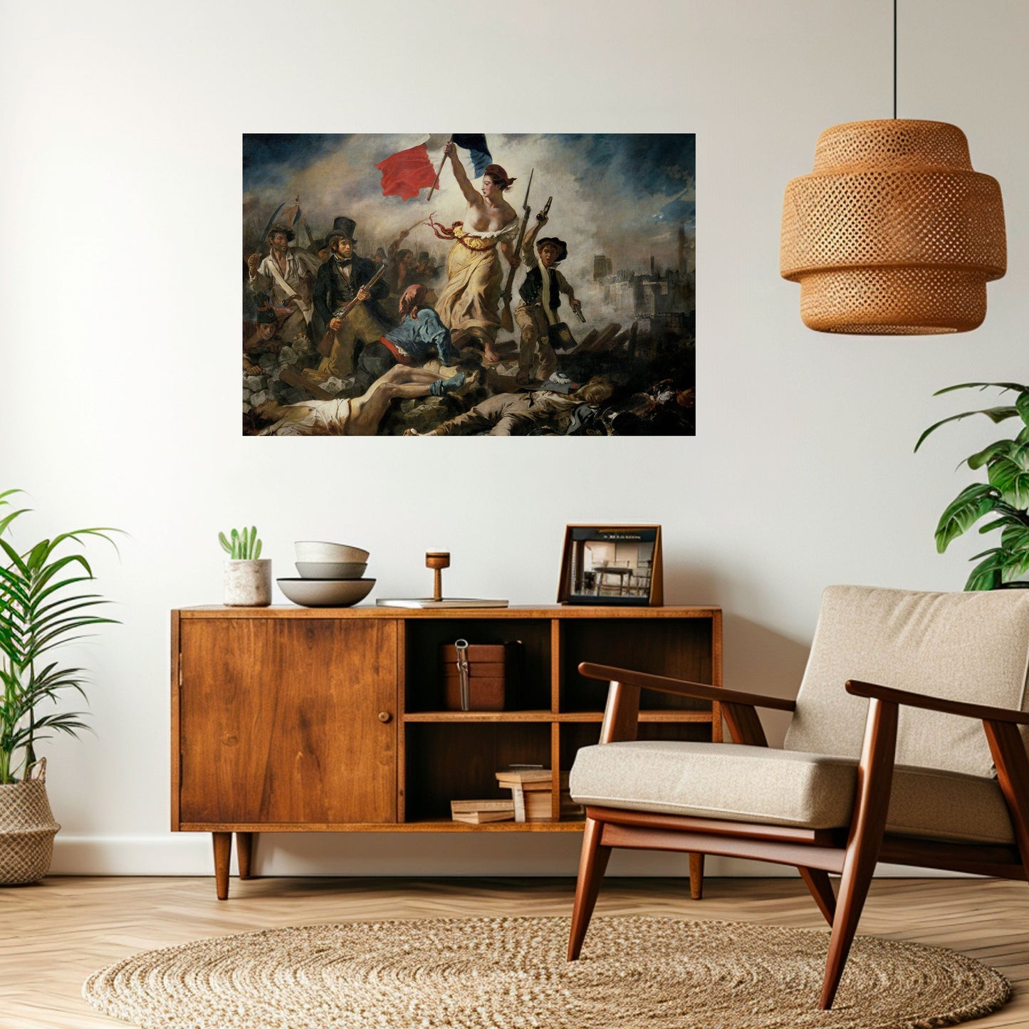 Poster orizzontale staccabile e attaccabile "LA LIBERTÀ GUIDA IL POPOLO"
