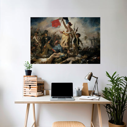 Poster orizzontale staccabile e attaccabile "LA LIBERTÀ GUIDA IL POPOLO"