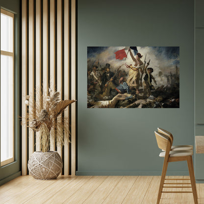 Poster orizzontale staccabile e attaccabile "LA LIBERTÀ GUIDA IL POPOLO"