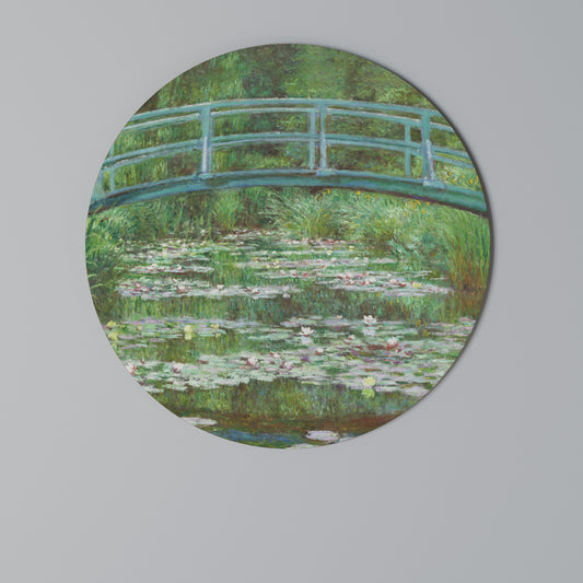 JAPANESE FOOTBRIDGE Round Wall Art