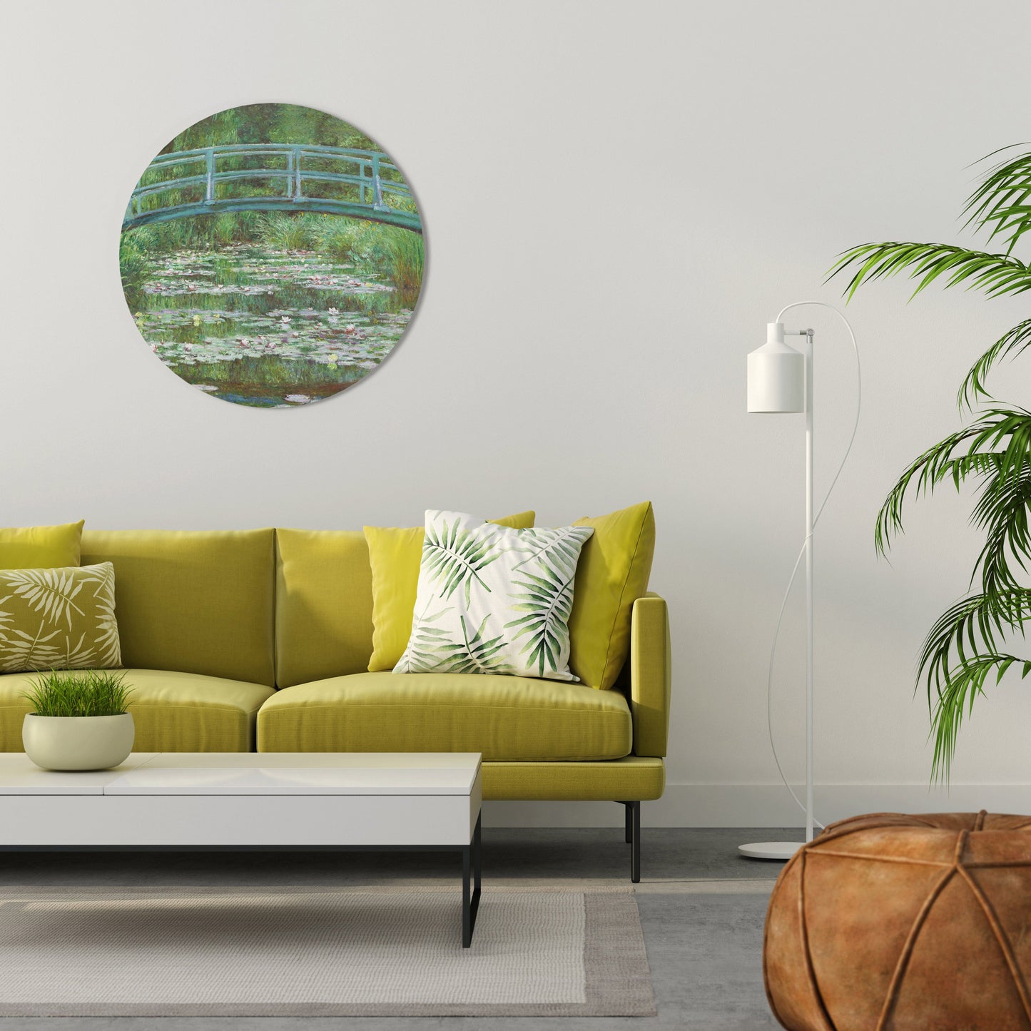 JAPANESE FOOTBRIDGE Round Wall Art