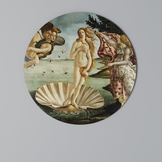 DIVINE BIRTH OF BEAUTY Round Wall Art