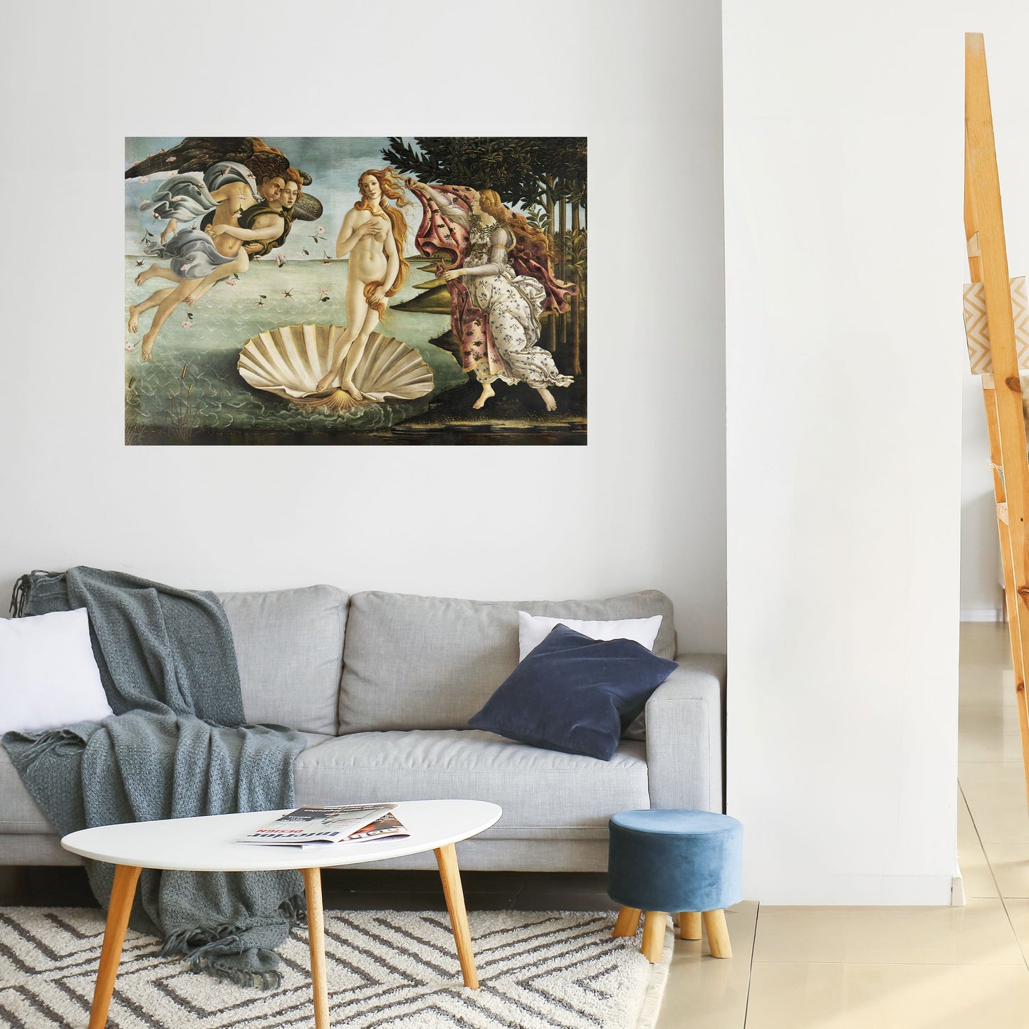 DIVINA NASCITA DELLA BELLEZZA Poster orizzontale staccabile e attaccabile