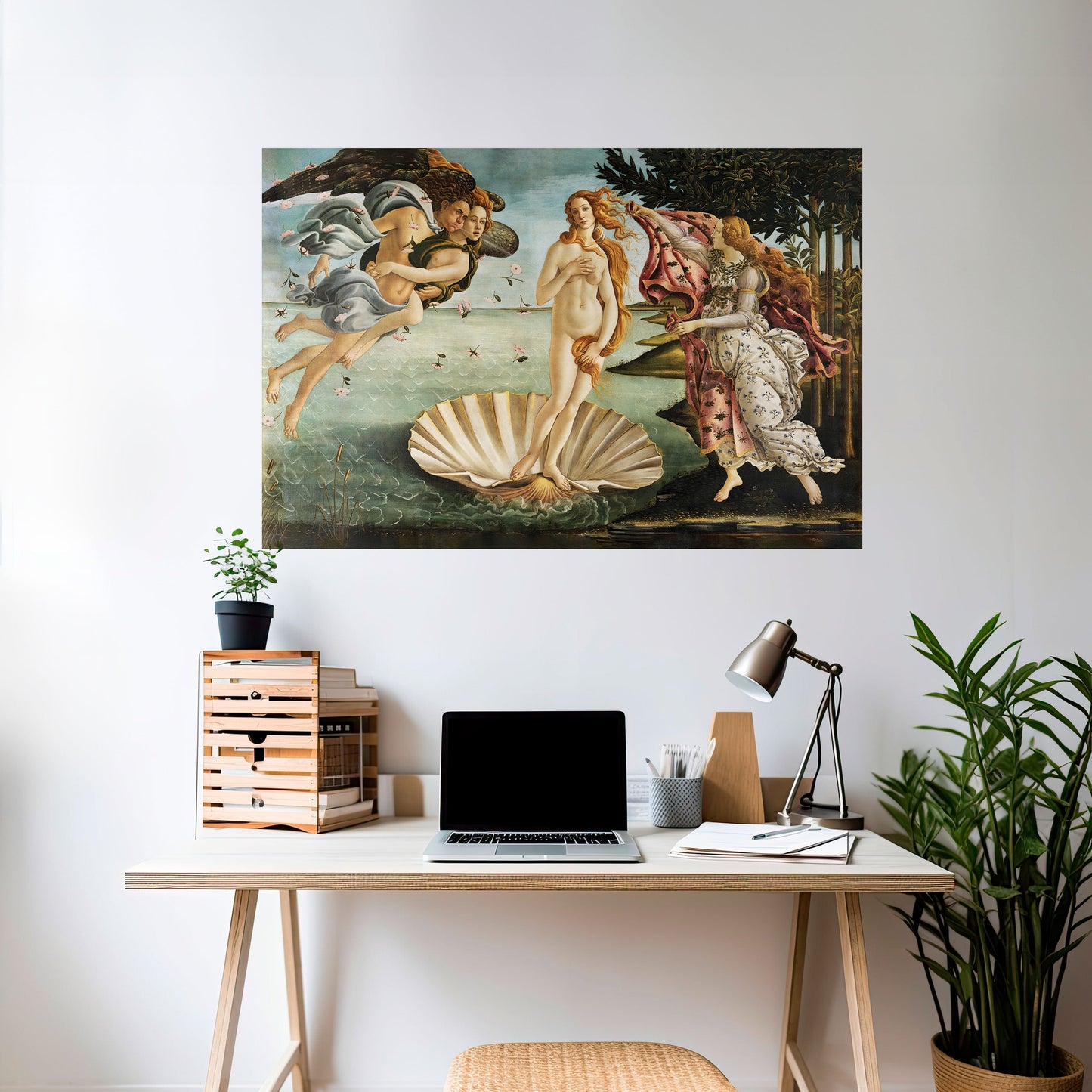 DIVINA NASCITA DELLA BELLEZZA Poster orizzontale staccabile e attaccabile