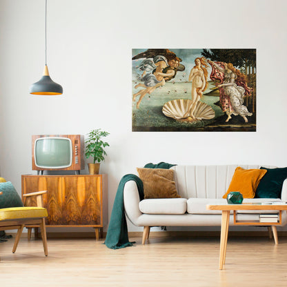 DIVINA NASCITA DELLA BELLEZZA Poster orizzontale staccabile e attaccabile