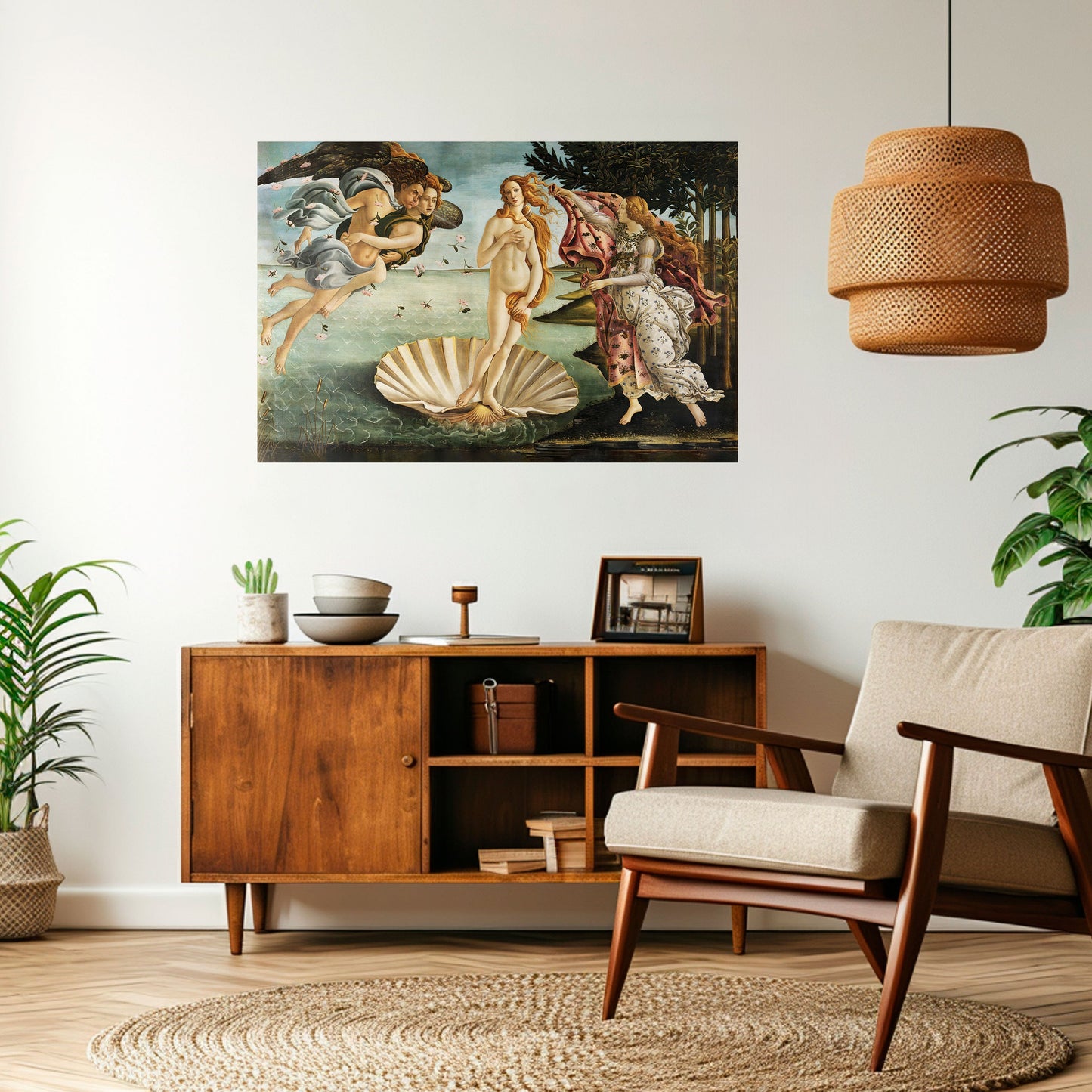 DIVINA NASCITA DELLA BELLEZZA Poster orizzontale staccabile e attaccabile