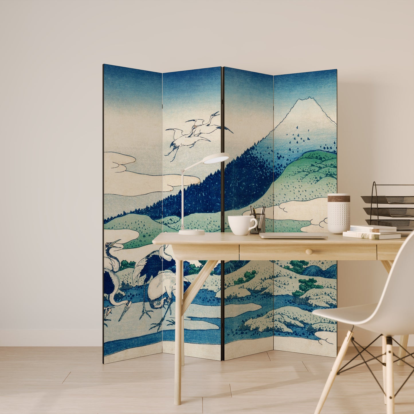 Divisorio decorativo per ambienti a 4 pannelli UMEZAWA MANOR