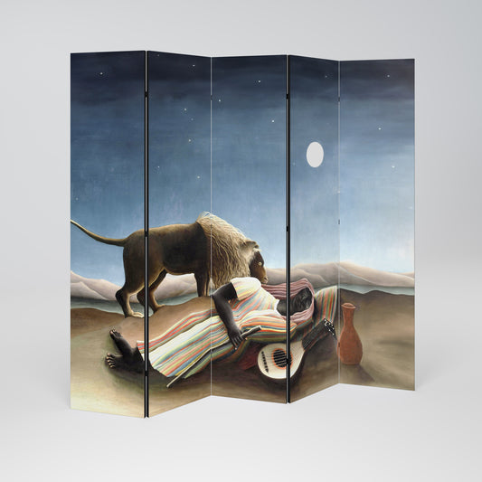 THE SLEEPING GYPSY - Divisorio decorativo per ambienti a 5 pannelli