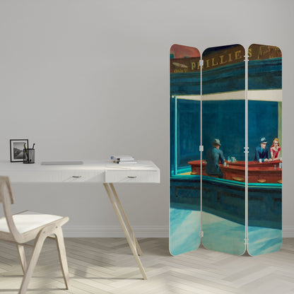 Divisorio per ambienti in compensato a 3 pannelli NIGHTHAWKS