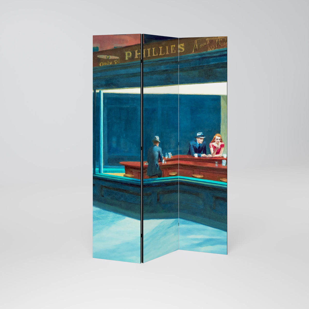 NIGHTHAWKS Paravento Decorativo a 3 Pannelli