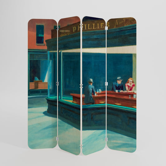 Divisorio per ambienti in compensato a 4 pannelli NIGHTHAWKS