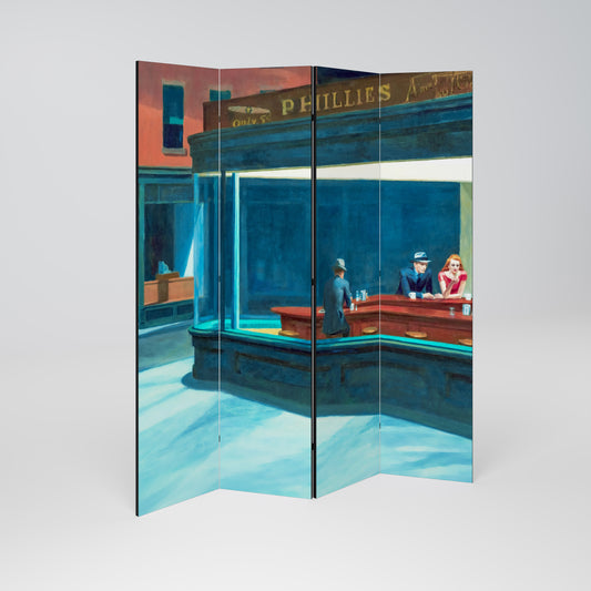 Divisorio decorativo per ambienti NIGHTHAWKS a 4 pannelli