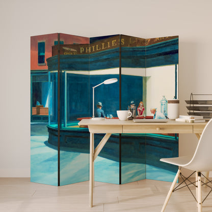 Divisorio decorativo per ambienti NIGHTHAWKS a 5 pannelli