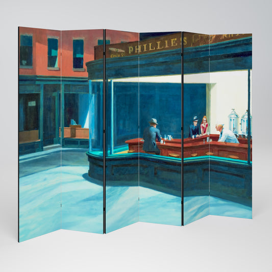 Divisorio decorativo per ambienti NIGHTHAWKS a 6 pannelli