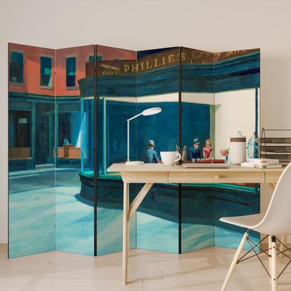 Divisorio decorativo per ambienti NIGHTHAWKS a 6 pannelli