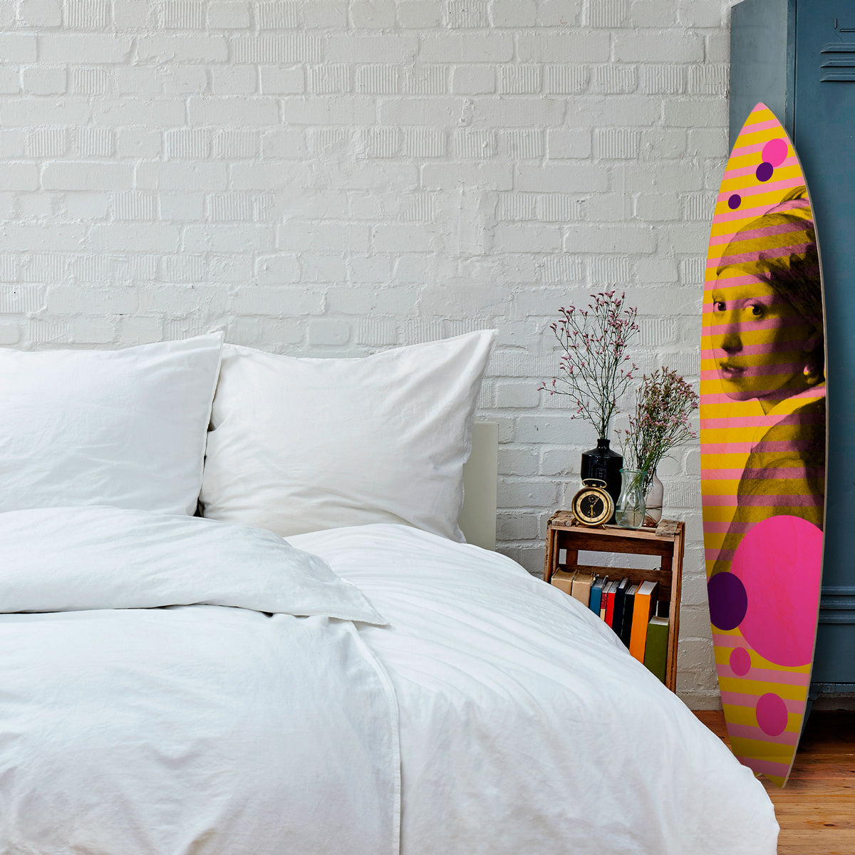 HER WITH A PEARL Surfboard Decorative Panel