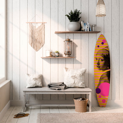 HER WITH A PEARL Decorative Plywood Surfboard