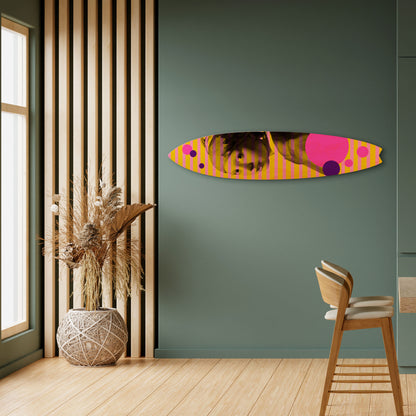HER WITH A PEARL Decorative Plywood Surfboard