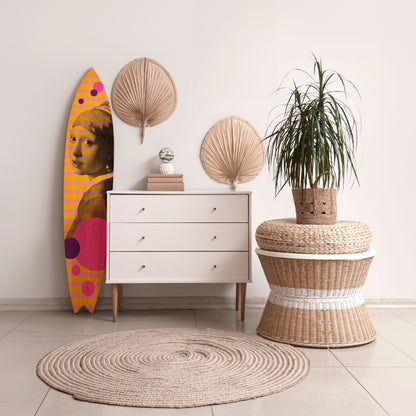 HER WITH A PEARL Decorative Plywood Surfboard