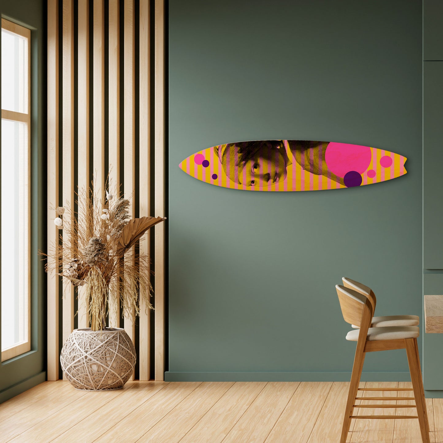 HER WITH A PEARL Decorative Plywood Surfboard