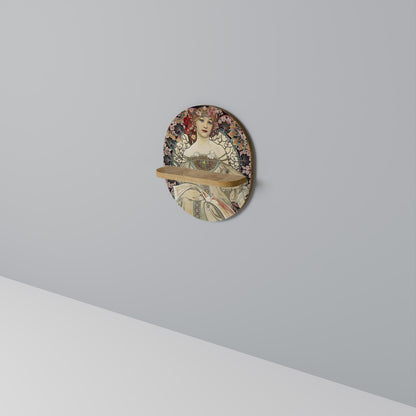 CHAMPENOIS IMPRIMEUR Mensola artistica ovale in effetto rovere