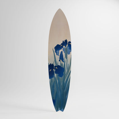 BLUE FLORAL RIDE Decorative Plywood Surfboard