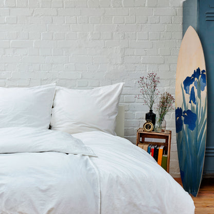 BLUE FLORAL RIDE Decorative Plywood Surfboard