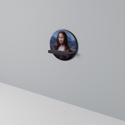 CONSTRUCTIVE ART Round Art Shelf In Black Finish