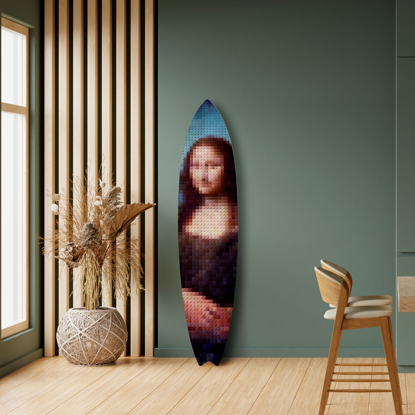 CONSTRUCTIVE ART Decorative Plywood Surfboard