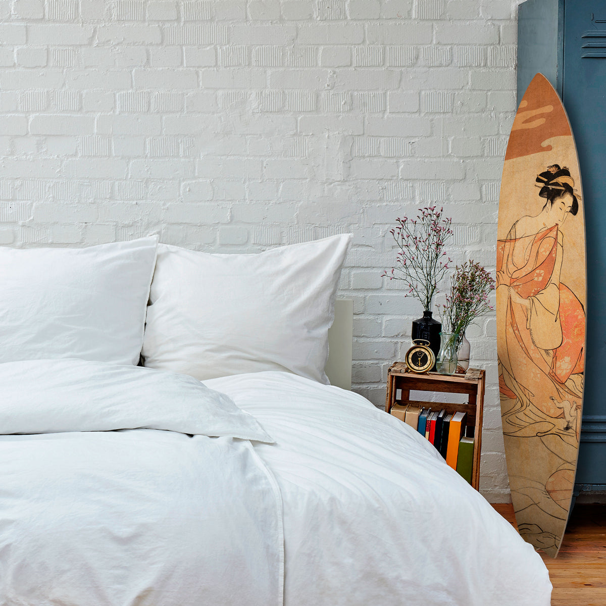 WOMAN, CAT AND EXTRA BROWN Surfboard Decorative Panel