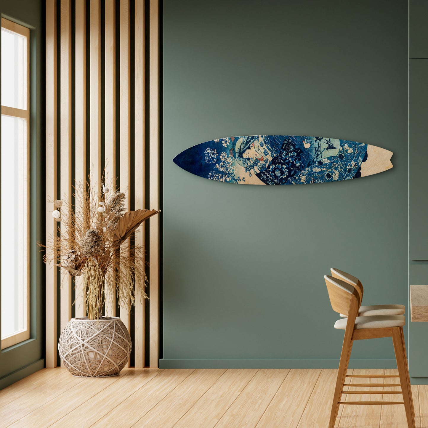 JAPANESE WOMAN Decorative Plywood Surfboard