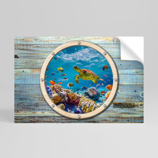 Poster orizzontale staccabile e attaccabile AQUA ADVENTURE