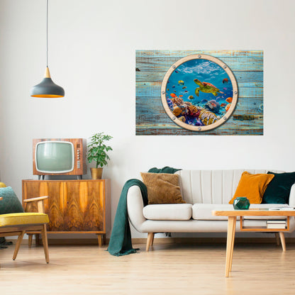 Poster orizzontale staccabile e attaccabile AQUA ADVENTURE