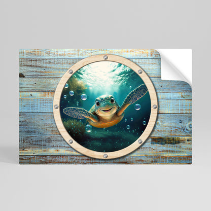 Poster orizzontale staccabile e attaccabile SEASIDE JOY