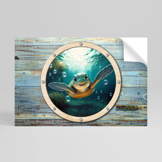 Poster orizzontale staccabile e attaccabile SEASIDE JOY