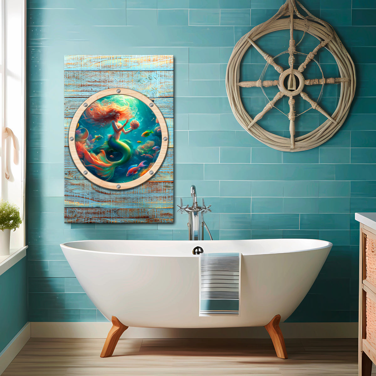 MERMAID DREAMS Vertical Canvas Print