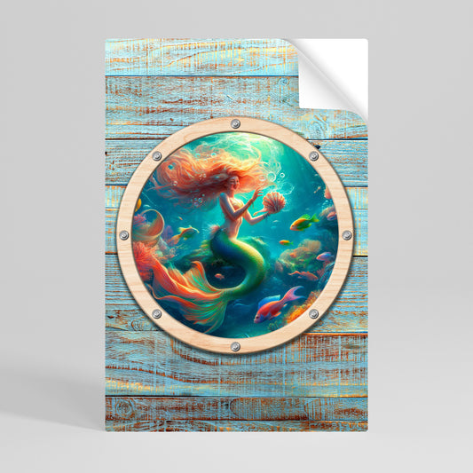 Poster verticale staccabile e attaccabile MERMAID DREAMS