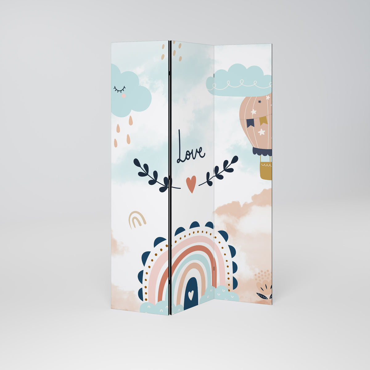 LOVELY DREAMS Paravento Decorativo a 3 Pannelli