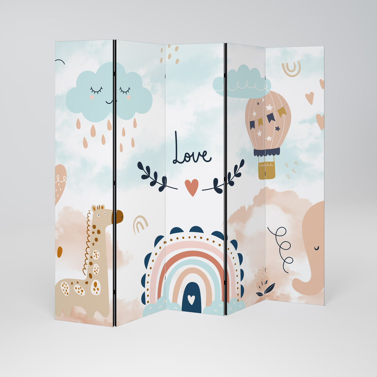 LOVELY DREAMS Paravento Decorativo a 5 Pannelli