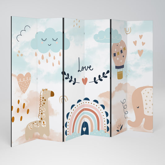LOVELY DREAMS Divisorio decorativo per ambienti a 6 pannelli