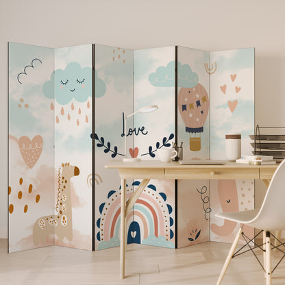 LOVELY DREAMS Divisorio decorativo per ambienti a 6 pannelli