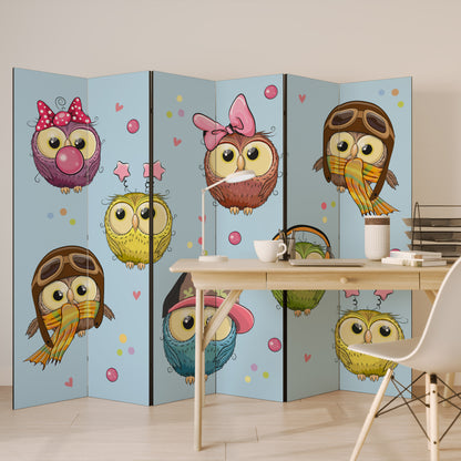 OWLY SQUAD Divisorio decorativo per ambienti a 6 pannelli