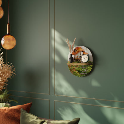 MYSTIC TOADSTOOL Mensola ovale per opere d'arte in effetto rovere