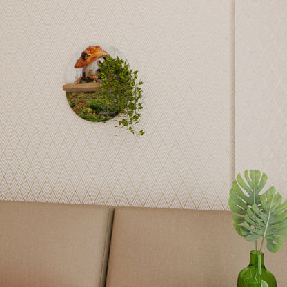 MYSTIC TOADSTOOL Mensola ovale per opere d'arte in effetto rovere