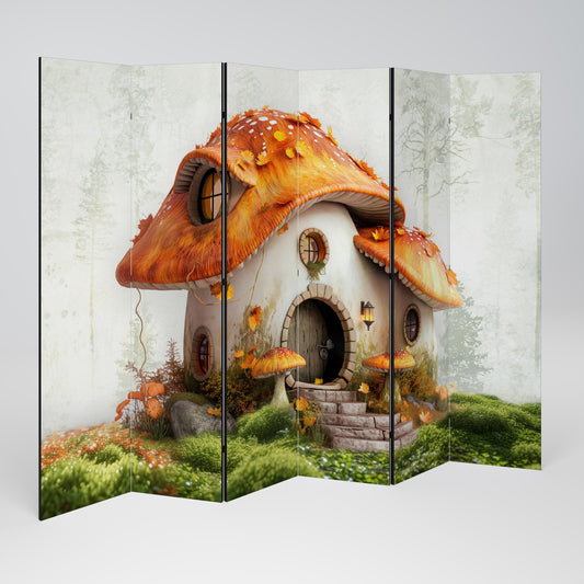 MYSTIC TOADSTOOL Divisorio decorativo per ambienti a 6 pannelli