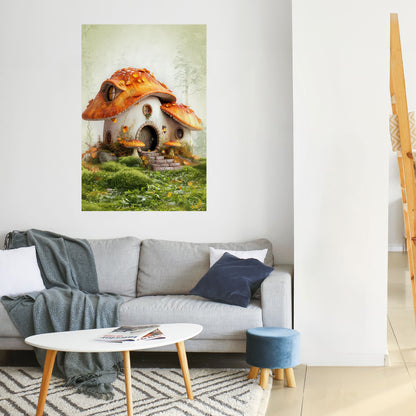 Poster verticale staccabile e attaccabile MYSTIC TOADSTOOL